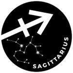 The astrological sign for sagittarius.