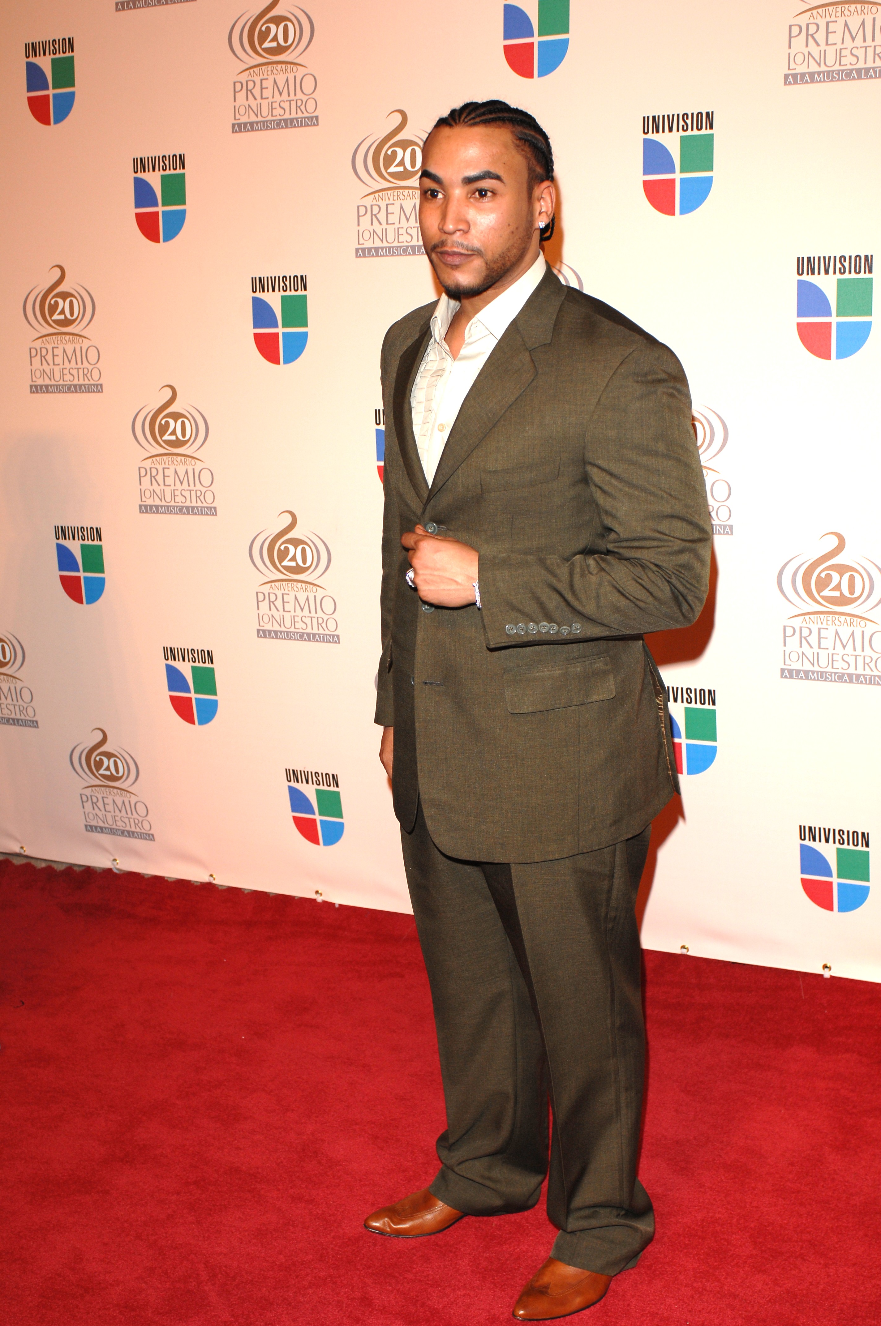 Don Omar en la alfombra roja del "Premio Lo Nuestro" de Univisión/Miami, 21 febrero 2008.